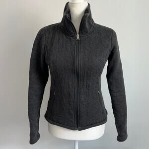 THE NORTH FACE gray Caroluna crop full zip fleece jacket small